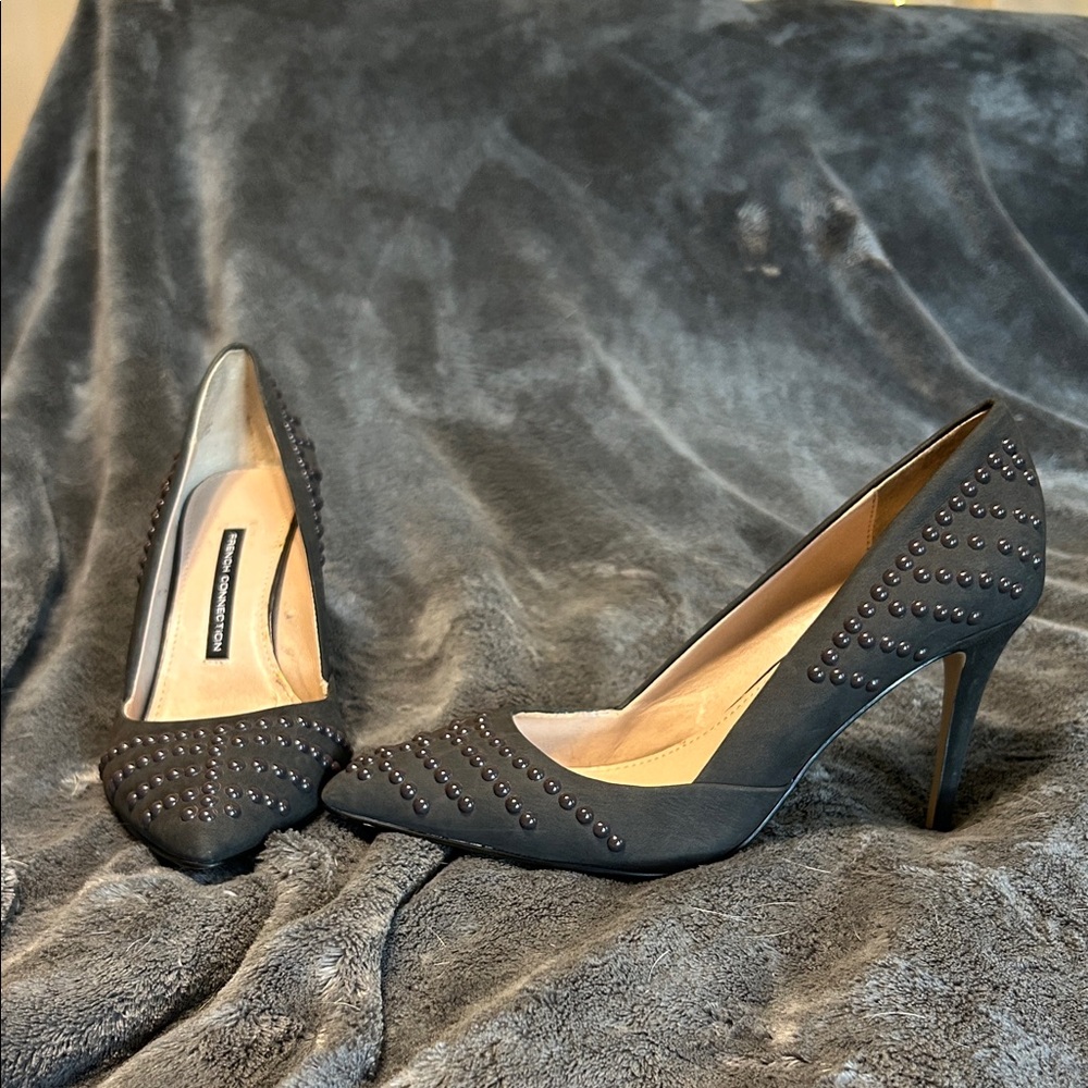 French Connection Studded Grey Heels | Size 9